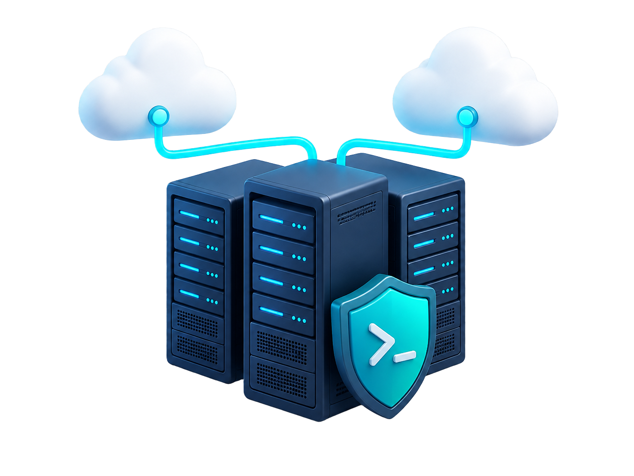 Secure Linux server fleet connected to cloud infrastructure